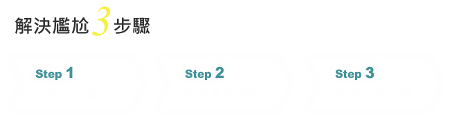 解決尷尬3步驟